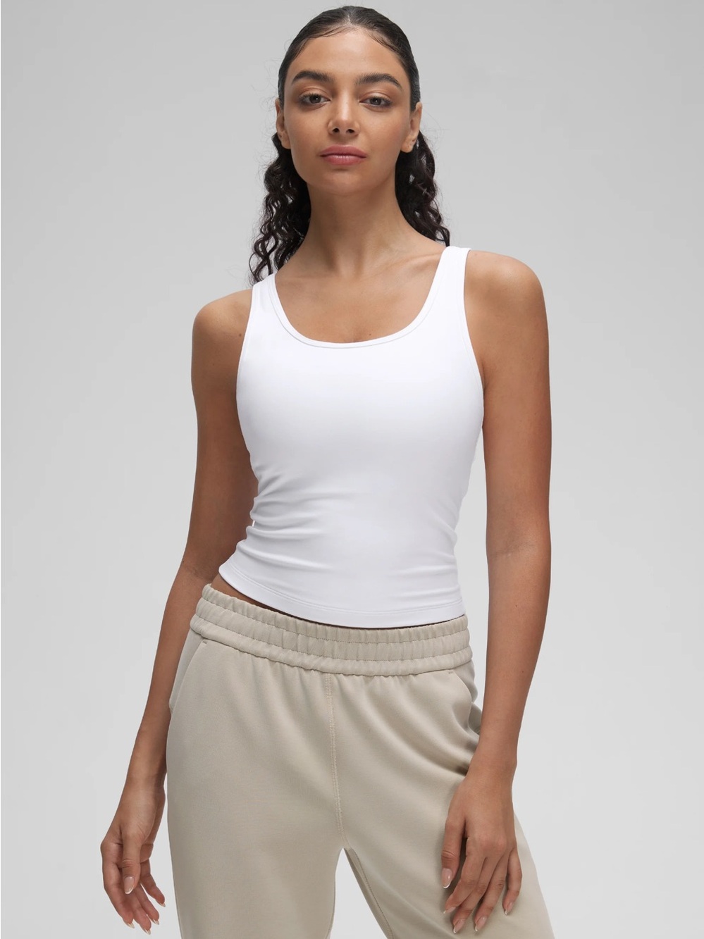 Classic White Women's Tank Top - Lightweight Scoop Neck